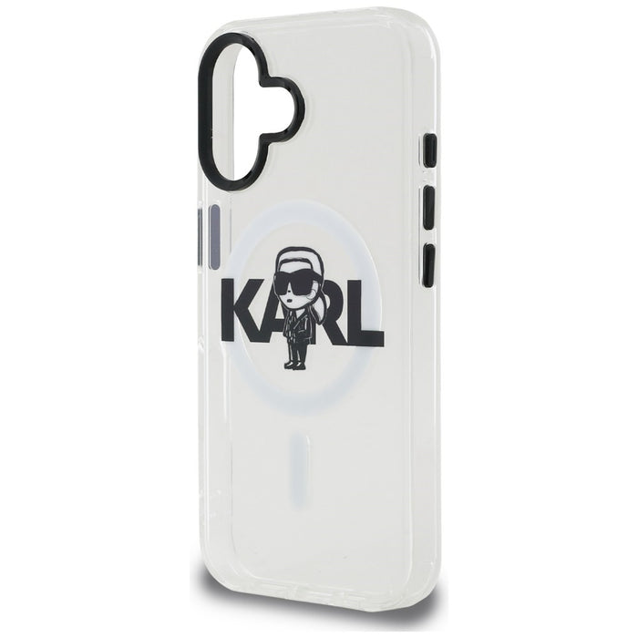 Кейс Karl Lagerfeld IML Karl Sketch Logo MagSafe за iPhone 16 - прозрачен