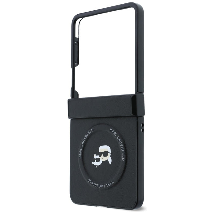 Калъф Karl Lagerfeld Karl&Choupette Pins MagSafe за Samsung Galaxy Z Flip 8 - черен