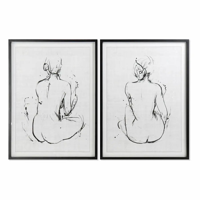 Картина DKD Home Decor 70 x 2,5 x 90 cm Дама Модерен (2