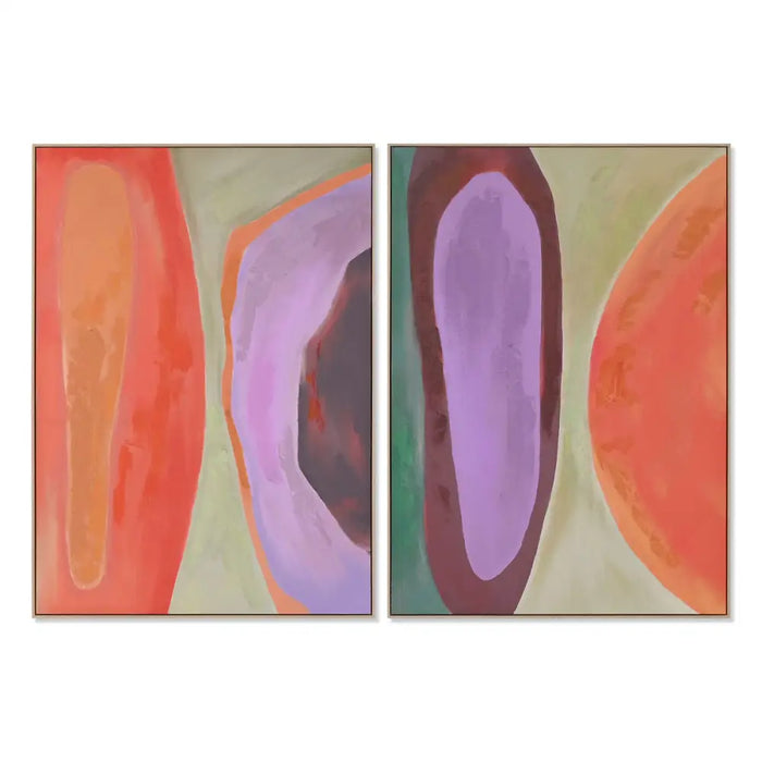 Картина Home ESPRIT Оранжев Модерен Град 100 x 4 x 140 cm