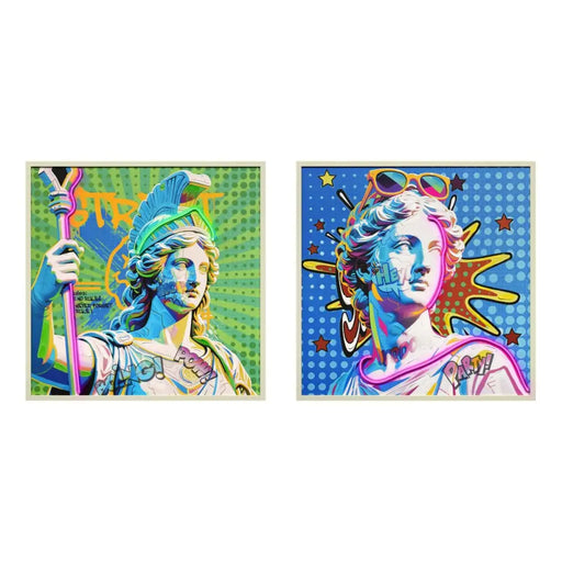 Картина Home ESPRIT Син Зелен Модерен 83 x 3 x 83 cm (2