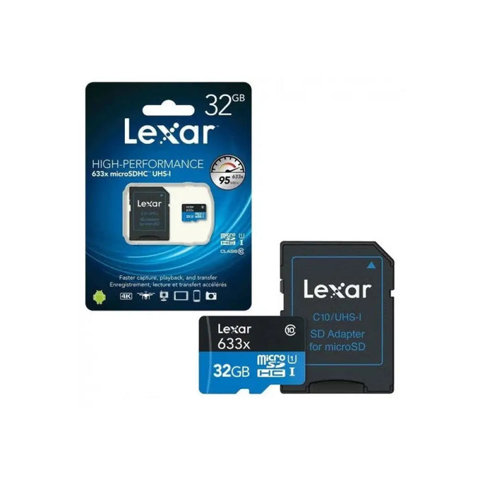 КАРТА ПАМЕТ micro SDHC 32GB Cl10 100/20MB/s UHS-I,V10 LEXAR