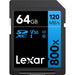 КАРТА ПАМЕТ SDXC 64GB 120/45MB/s UHS-I,V30,U3 LEXAR