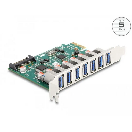 Карта PCI Express x1 Delock към 7 x external USB 5 Gbps