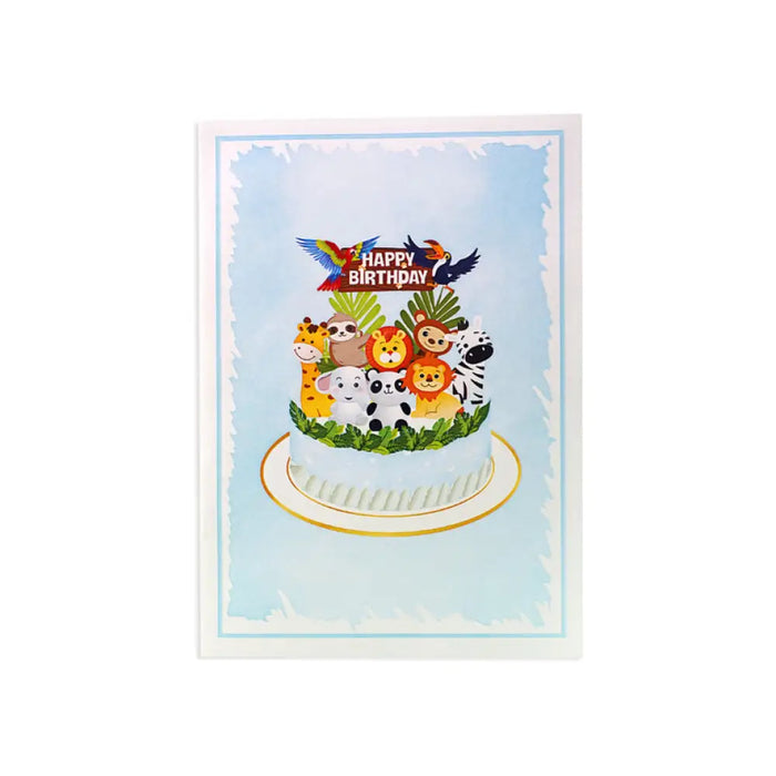 КАРТИЧКА ТОРТА С ЖИВОТНИ POP-UP ’ТОРТА С ЖИВОТНИ’ KIRIORI