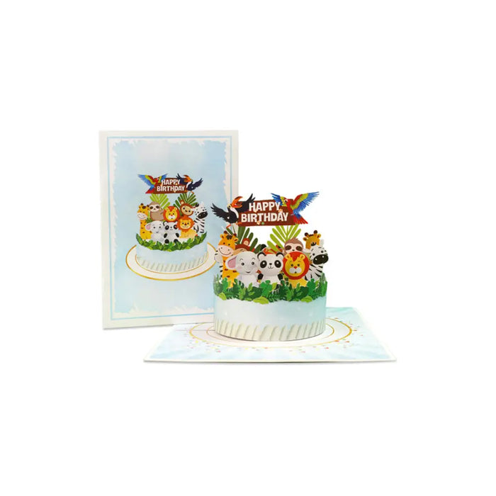 КАРТИЧКА ТОРТА С ЖИВОТНИ POP-UP ’ТОРТА С ЖИВОТНИ’ KIRIORI