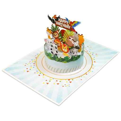 КАРТИЧКА ТОРТА С ЖИВОТНИ POP-UP ’ТОРТА С ЖИВОТНИ’ KIRIORI