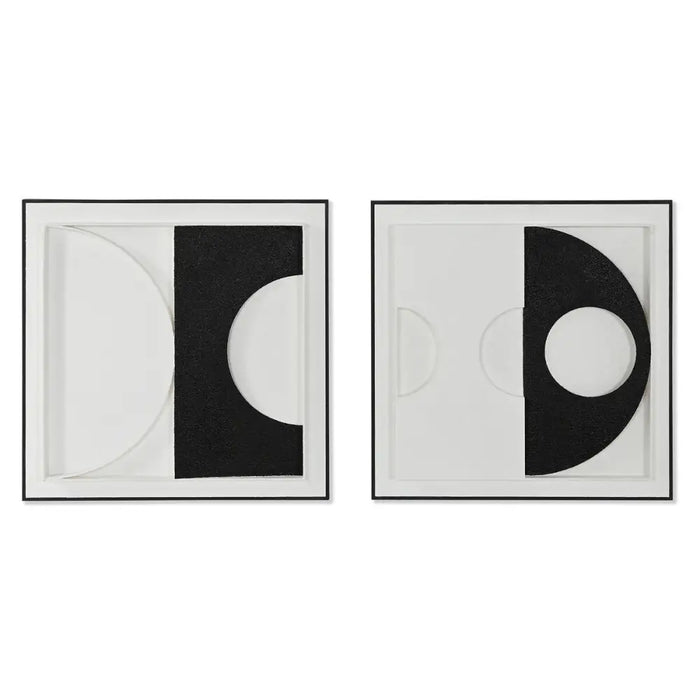 Картина 3D Home ESPRIT Гипс Дървен MDF 60 x 6,5 x 60 cm