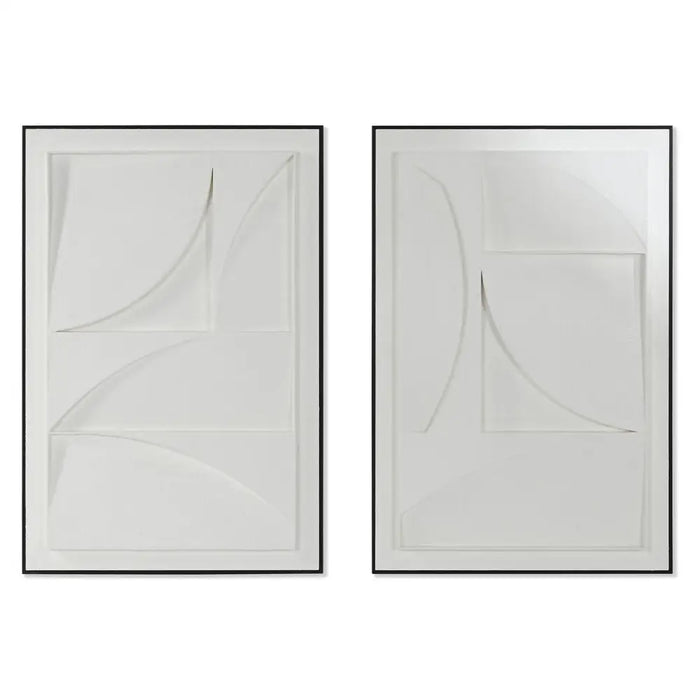 Картина 3D Home ESPRIT Гипс Дървен MDF 60 x 6,5 x 90 cm