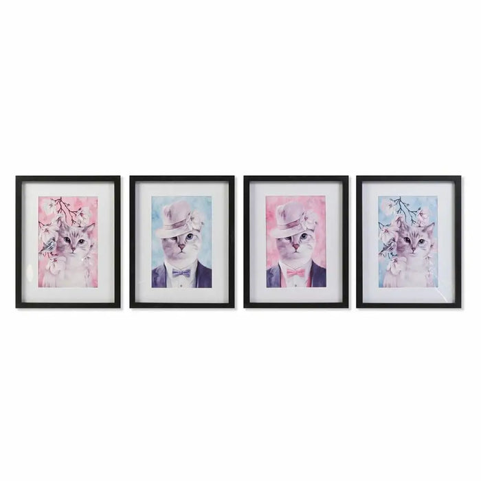 Картина DKD Home Decor Котки (35 x 2,5 x 45 cm) (35 x 2 x
