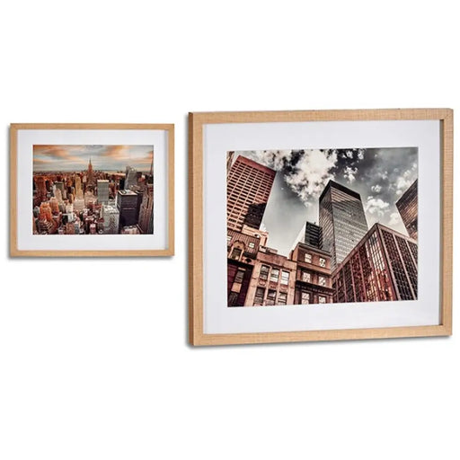 Картина Gift Decor 94948 94948 Кафяв Дървен Cтъкло Сграда