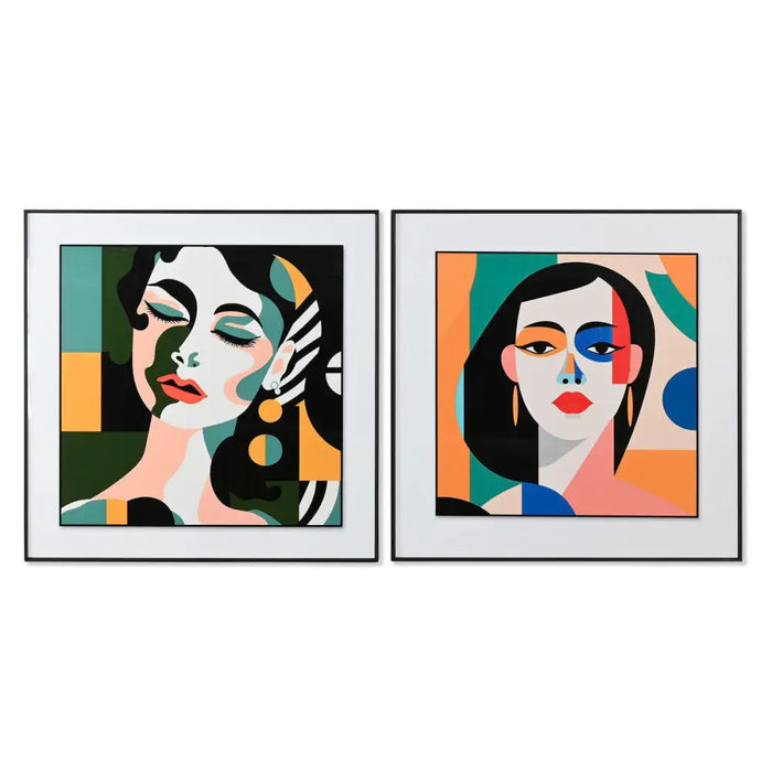 Картина Home ESPRIT Алуминий Дървен MDF 80 x 3,5 x 80 cm