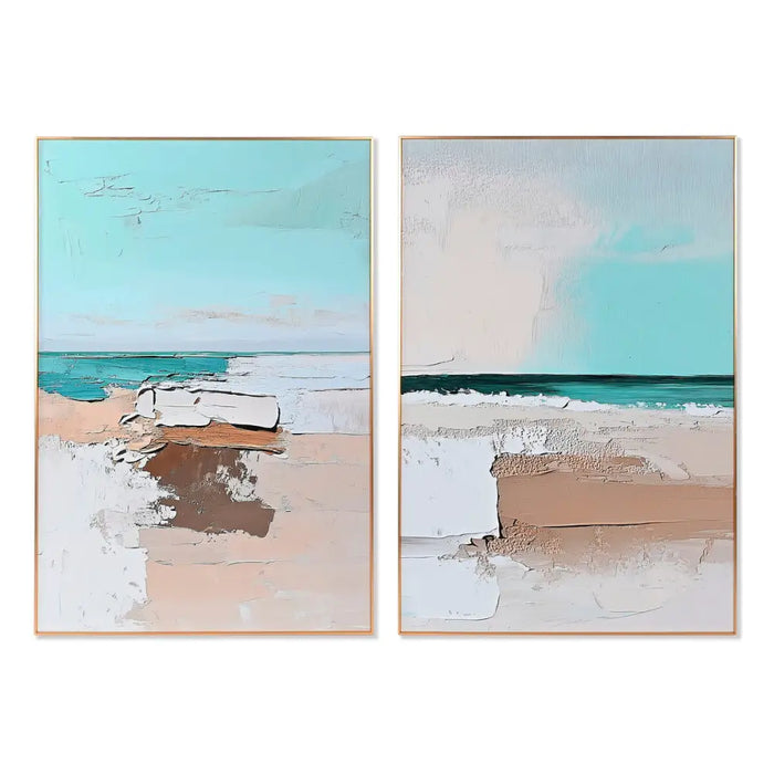Картина Home ESPRIT Алуминий Дървен MDF 80 x 3,5 x 120 cm