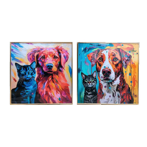 Картина Home ESPRIT Алуминий Дървен MDF 80 x 3,5 x 80 cm