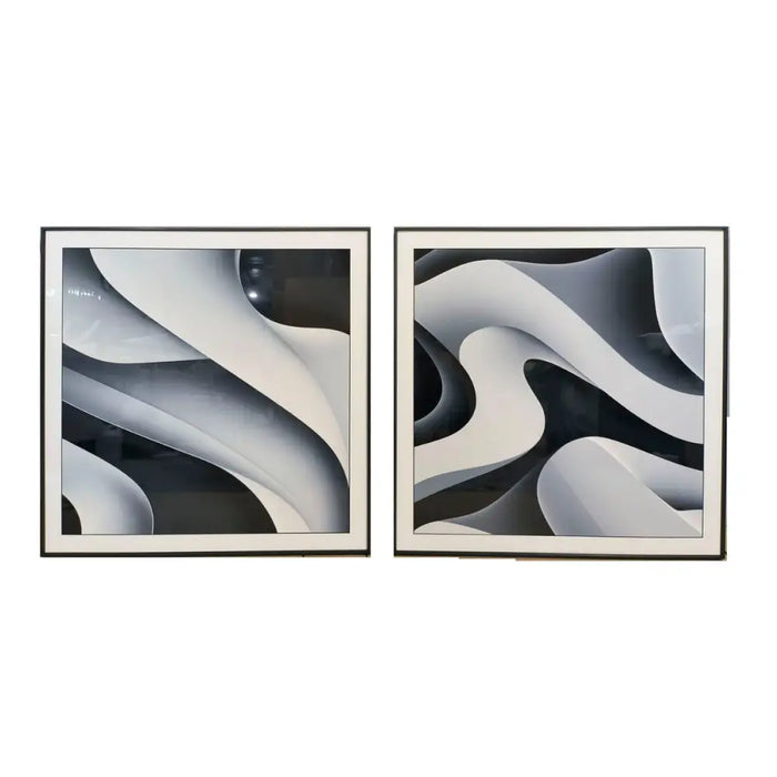 Картина Home ESPRIT Алуминий Дървен MDF 80 x 3,5 x 80 cm