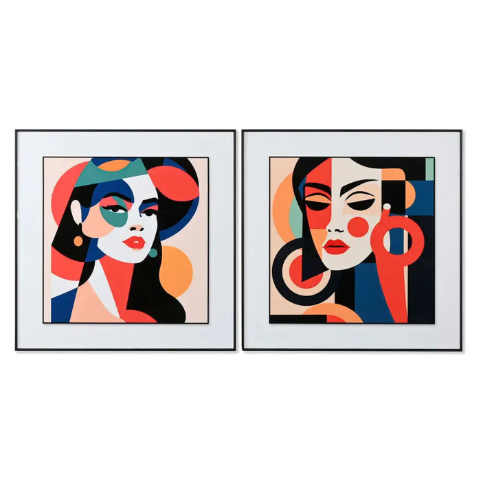 Картина Home ESPRIT Алуминий Дървен MDF 80 x 3,5 x 80 cm