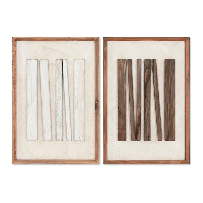 Картина Home ESPRIT Бор Рециклирано дърво 42,5 x 4 x 62,5