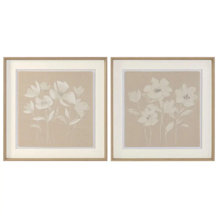 Картина Home ESPRIT Бял Бежов Lilled Shabby Chic 62,5 X 3,8