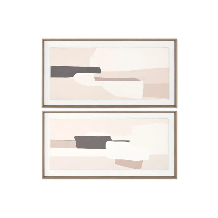 Картина Home ESPRIT Бял Бежов Абстрактен Град 100 x 4 x 50