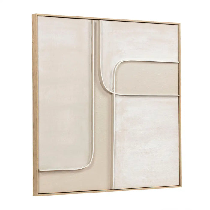 Картина Home ESPRIT Бял Бежов Абстрактен Град 92 x 4,5 x 92