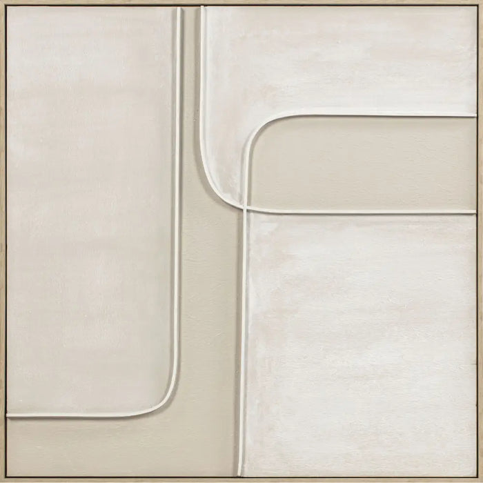 Картина Home ESPRIT Бял Бежов Абстрактен Град 92 x 4,5 x 92