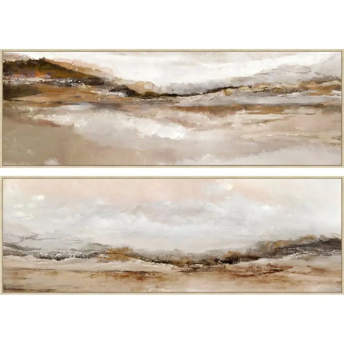 Картина Home ESPRIT Бял Кафяв Модерен Пейзаж 153 x 4,3 x 53