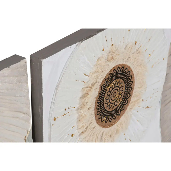 Картина Home ESPRIT Бял Бежов Кръгове Скандинавски 150 x 3