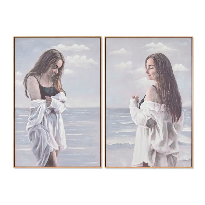 Картина Home ESPRIT Дама Средиземноморско 80 x 3,5 x 120 cm