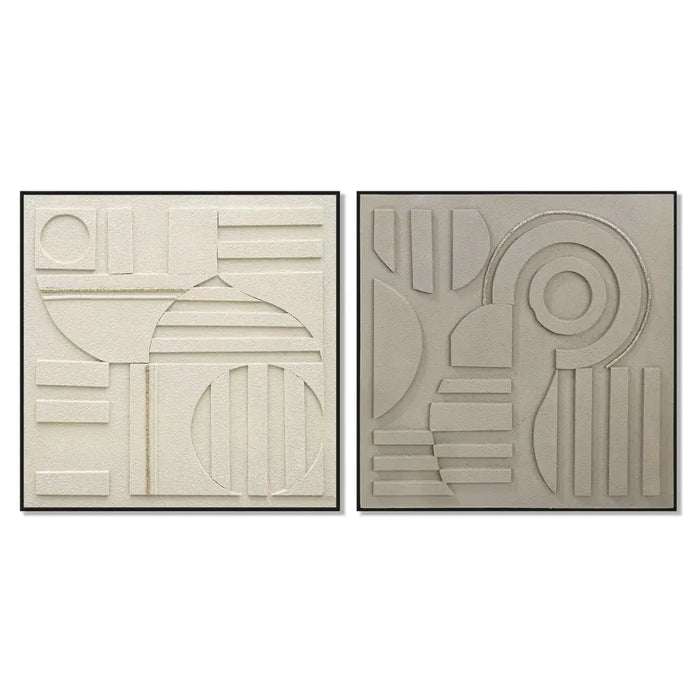 Картина Home ESPRIT Кафяв Бежов Модерен Град 102 x 4,5 x