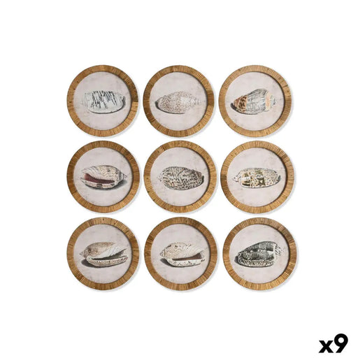 Картина Home ESPRIT Кристал Pатан 30 x 2 x 30 cm (9 броя)