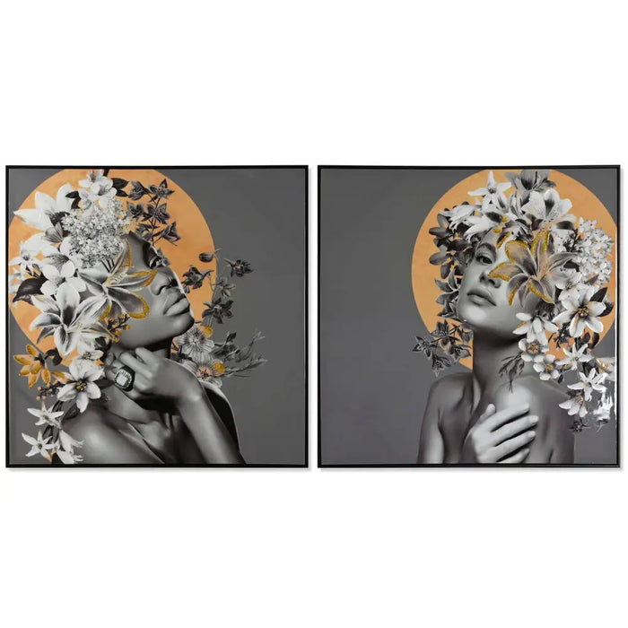Картина Home ESPRIT Lilled Модерен 100 x 3,5 x 100 cm (2