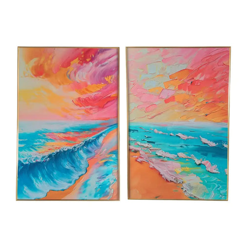 Картина Home ESPRIT Плаж Средиземноморско 80 x 3,5 x 120 cm
