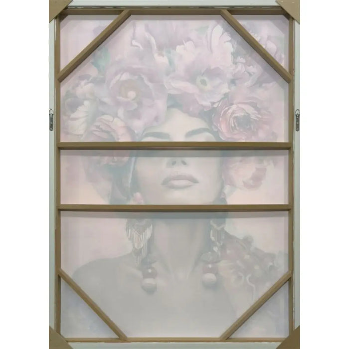 Картина Home ESPRIT Розов Lilled Кадифе Shabby Chic 103 x
