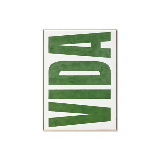 Картина Home ESPRIT VIDA Зелен Бежов Модерен 103 x 4,5 x