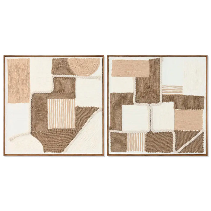 Картина Home ESPRIT Юта хартия 60 X 3,6 X 60 CM (2 броя)