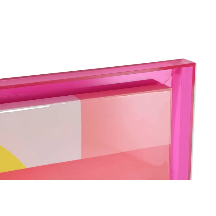 Картина Home ESPRIT Жълт Розов Модерен Град 80 x 3,3 x 120