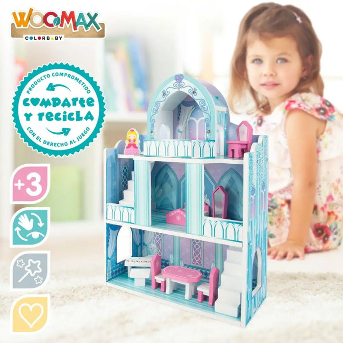 Къща за Кукли Woomax 9 Части 2 броя 37 x 53,5 x 15 cm