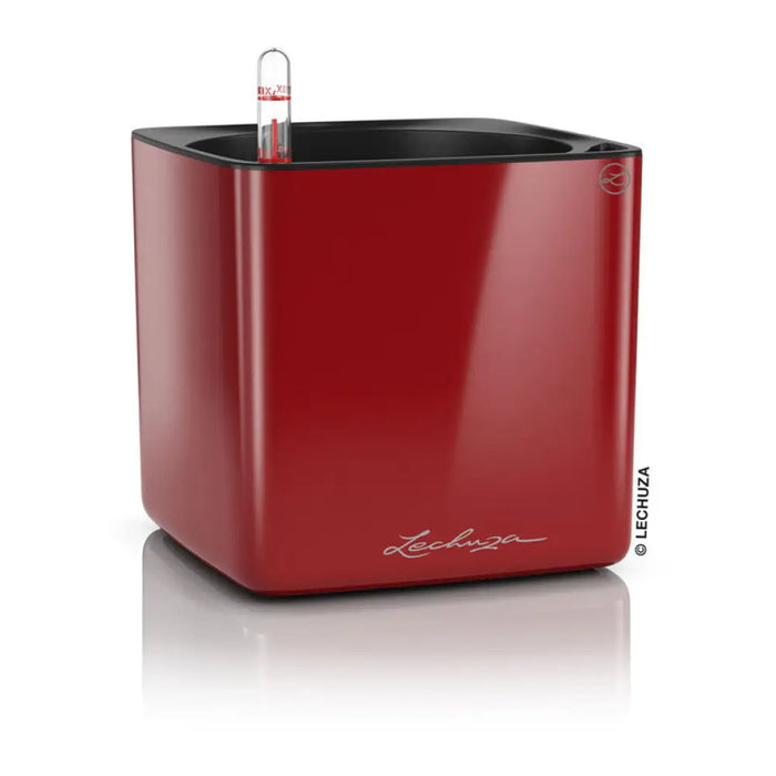 КАШПА 17X17CM С НАПОИТЕЛНА СИСТЕМА LECHUZA CUBE GLOSSY