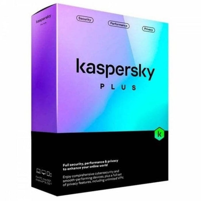 Управленски софтуер Kaspersky Plus 3 Dispositivos Caja 1 año ESP