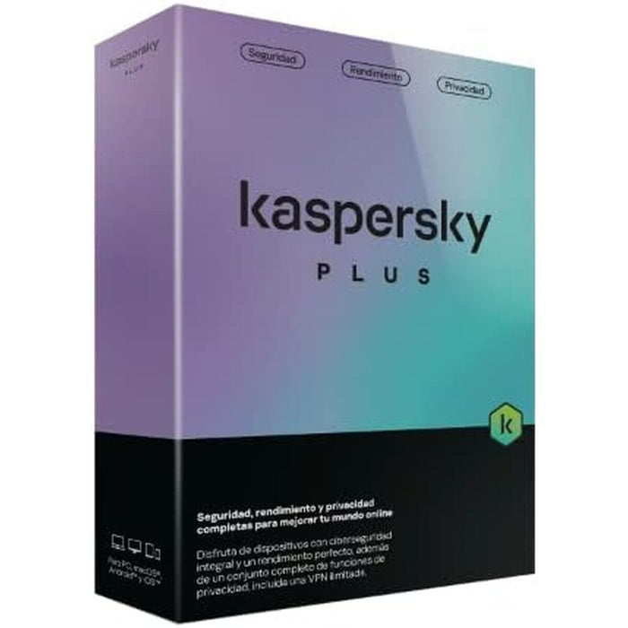 Управленски софтуер Kaspersky Plus 3 Dispositivos Caja 1 año ESP