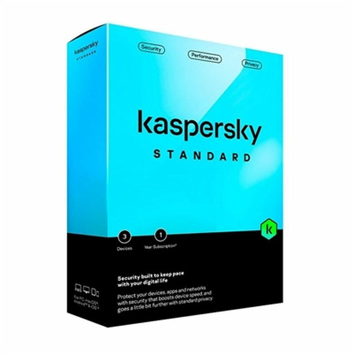 Управленски софтуер Kaspersky Standard 3 Dispositivos Caja 1 año ESP