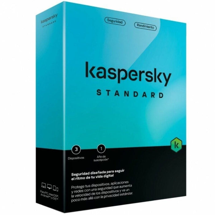Управленски софтуер Kaspersky Standard 3 Dispositivos Caja 1 año ESP