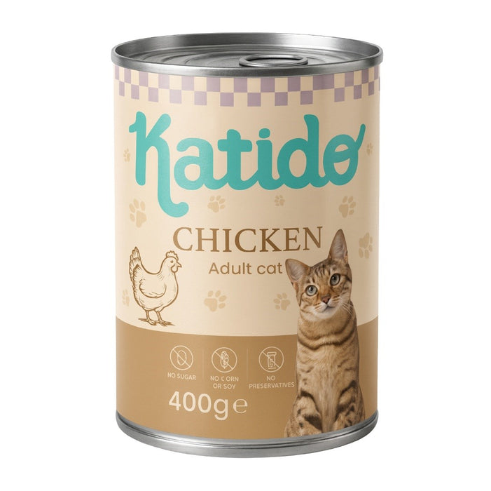 KATIDO Пиле - мокра котешка храна - 400 г