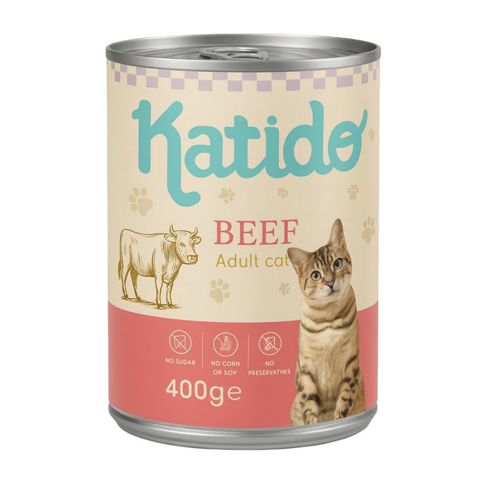 KATIDO Телешка - мокра храна за котки - 400 г