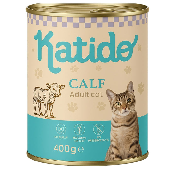 KATIDO Телешка - мокра котешка храна - 400 г