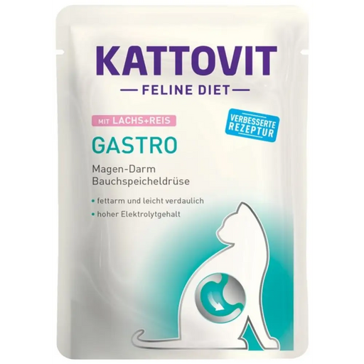 KATTOVIT Feline Diet Gastro Salmon с ориз - мокра храна