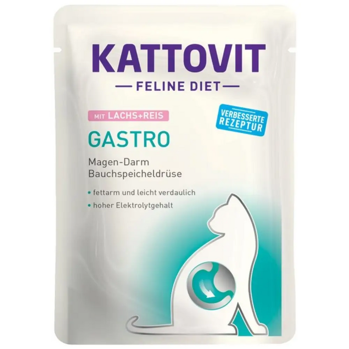 KATTOVIT Feline Diet Gastro Salmon с ориз - мокра храна