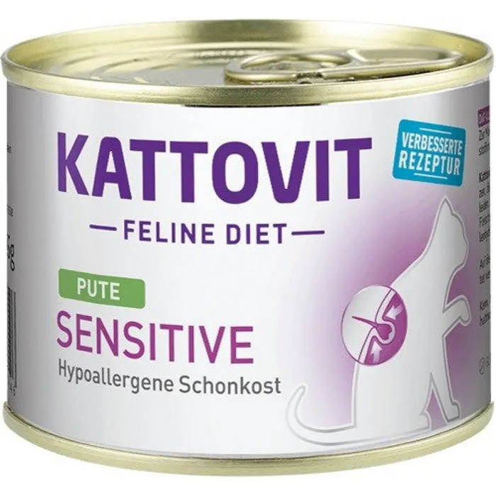 KATTOVIT Sensitive Turkey - мокра храна за котки - 185гр