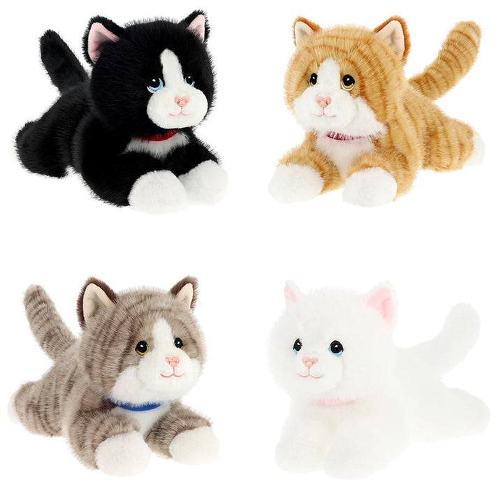 Плюшена играчка Keel Toys Keeleco - Коте Kitty Love, легнало, 28 cm, асортимент