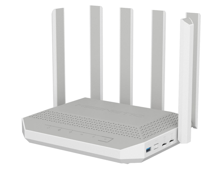 Keenetic Hero 5G (KN-4110) безжичен рутер 2.5 Gigabit Ethernet Двубандов (2.4 GHz / 5 GHz) Сив, Бял